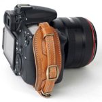 Herringbone Heritage Leather Camera Hand Grip Type 1 Hand Strap for DSLR with Multi Plate, Camel Brown