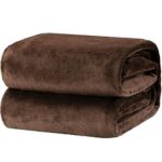 Bedsure Fleece Blanket Throw Size Brown Lightweight Super Soft Cozy Luxury Bed Blanket Microfiber