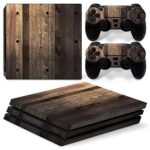 Gam3Gear Vinyl Decal Protective Skin Cover Sticker for PS4 Pro Console & Controller (NOT for PS4 / PS4 Slim) – Light Brown Wood