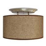 Dream Lighting 12Volt DC Fabric Light Fixture/Commercial Decor Lights with Brown Burlap High-Elliptical Oval Ceiling Light Shade-LED Decor Lamp-0.49A, 6W