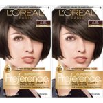 L’Oréal Paris Superior Preference Fade-Defying + Shine Permanent Hair Color, 4 Dark Brown, 2 COUNT Hair Dye
