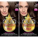 Garnier Olia Ammonia-Free Brilliant Color Oil-Rich Permanent Hair Color, 5.0 Medium Brown (2 Count) Brown Hair Dye