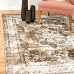 Unique Loom Sofia Collection Traditional Vintage Light Brown Area Rug (8′ x 11′)