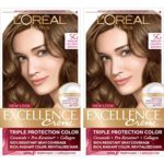L’Oréal Paris Excellence Créme Permanent Hair Color, 5G Medium Golden Brown, 2 COUNT 100% Gray Coverage Hair Dye