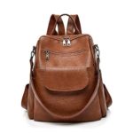 Women Fashion Pu Leather Backpack Purse Waterproof Colloge Bookbag Shoulder Bag