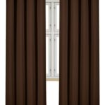 Utopia Bedding Blackout Room Darkening and Thermal Insulating Window Curtains/Panels/Drapes – 2 Panels Set – 8 Grommets per Panel – 2 Tie Backs Included (Chocolate, 52 x 84 Inches with Grommets)