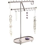 Angelynn’s Large Necklace Holder Organizer Tree Stand Display Hanging Long Pendant Jewelry Storage Rack, Sharisa