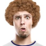 Costume Adventure Light Brown Afro Wig Dynamite Wig Buddy Wig 70’s Disco Wig