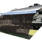Tentproinc RV Awning Sun Shade Screen 9′ X 18’3” – Brown Mesh Sunshade UV Blocker Complete Kits Motorhome Camping Trailer Canopy Shelter – 3 Years Limited Warranty