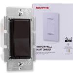 Honeywell Z-Wave Plus Smart Light Dimmer Switch, In-Wall, Brown, White & Light Almond Paddles | Built-In Repeater & Range Extender | ZWave Hub Required – SmartThings, Wink, Alexa Compatible, 38217