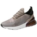 Dermanony Fashion Couple Athletic Shoes Leisure Running Mesh Flat Shoes Casual Lace up Non-Slip Lightweight Sneakers Brown