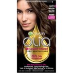 Garnier Olia Ammonia-Free Brilliant Color Oil-Rich Permanent Hair Color, 5.03 Medium Neutral Brown (1 Kit) Brown Hair Dye