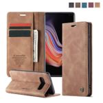 Galaxy S10 Wallet Case,AKHVRS Leather Magnet Cover Leather Wallet Case Flip Cover Folio Case [Card Slot][Wallet][Magnetic Closure] for Samsung Galaxy S10 (Light Brown)