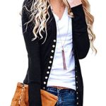 Women’s S-3XL Solid Button Front Knitwears Long Sleeve Casual Cardigans