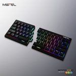 Mistel Barocco Ergonomic Split PBT RGB Mechanical Keyboard with Cherry MX Brown Switches, Black