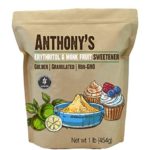 Anthony’s Erythritol and Monk Fruit Sweetener Golden, 1lb, Granulated, 1 to 1 Brown Sugar Substitute, Non GMO, Keto Friendly