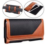 iPhone XS MAX Holster Pouch, Gcepls iPhone XR Holster Belt Case with Clip/Loops Belt Pouch for iPhone 8 Plus iPhone 7 Plus / Galaxy S9 Plus with A Thin Case On – Built In Card Slot – Black Brown