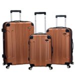 Rockland 3 Pc Sonic Abs Upright Set, Brown