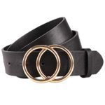 Earnda Women’s Leather Belt Fashion Soft Faux Leather Waist Belts For Jeans Dress