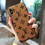 QEMILYQ Vintage Monogram iPhone 8 Case, iPhone 7 Case, Light Brown Luxury TPU Case for iPhone 8 / iPhone 7 -US Fast Deliver