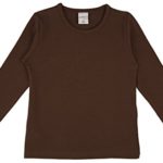 Lovetti Girls’ Basic Long Sleeve Round Neck T-Shirt 10 Brown