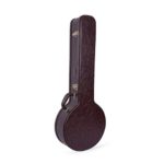 Crossrock Guitar, Vintage Brown Wooden case for 5 String Resonator Banjo (CRW600BJBR)