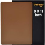 Besego Leather Repair Patch, Leather Adhesive Patch for Sofas, Drivers Seat, Couch, Handbags, Jackets – 8× 11inch (Light Brown)