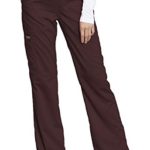Cherokee WW Revolution WW110 Women’s Mid-Rise Pull-On Cargo Pant, Espresso, Medium