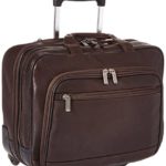 Kenneth Cole Reaction Colombian Leather 15.6″ Top Zip Wheeled Laptop Portfolio, Brown