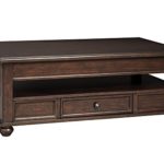 Ashley Furniture Signature Design – Barilanni Lift Top Coffee Table – Dark Brown