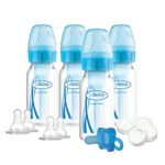 Dr. Brown’s Options+ Slow Flow Bottle Set for Breastfed Baby, 4 Ounce, Blue