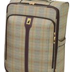 London Fog Knightsbridge 25″ Expandable Spinner, Brown Glen Plaid