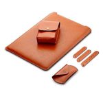 LAPOND 4 in 1 Bundle Laptop Sleeve 13 Inch for New MacBook Pro and MacBook Air 13.3 Inches, Fits Model A1932/A1989/A1708/A1706(Light Brown)