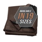 Tarp Cover Brown/Black Heavy Duty 12’X16′ Thick Material, Waterproof, Great for Tarpaulin Canopy Tent, Boat, RV Or Pool Cover (12X16 Heavy Duty Poly Tarp Brown/Black)