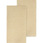 Ritz Royale Collection 100% Combed Terry Cotton, Highly Absorbent, Oversized, Kitchen Towel Set, 28″ x 18″, 2-Pack, Solid Latte Brown