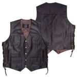 JAYEFO Leather Vest (7XL, Brown)