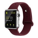YUNSHU Compatible with Apple Watch Band Replacement 38mm/40mm S/M for Women and Man Soft Silicone iWatch Sports Band Strap for Seires 5 4 3 2 1(Wine Red)