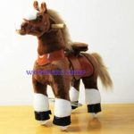 WONDERS SHOP USA Ponycycle Pony Cycle Ride On Horse No Need Battery No Electric Just Walking Horse BROWN – Size SMALL for Children 2 to 5 Years Old or