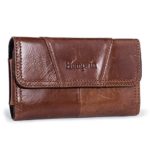 Belt Loop Holster Case Hengwin Leather Cellphone Holster Case Belt Pouch Case Men Waist Bag Compatible for iPhone XR 6S Plus(Brown)