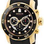Invicta Men’s 6981 Pro Diver Analog Swiss Chronograph Black Polyurethane Watch