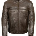 Milwaukee Men’s Retro Sporty Scooter Crossover Jacket (Brown, 5X-Large)