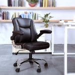 Myka’s Ergonomic Leather Executive Office Chair High Back Computer Chair with Upholstered Armrest Brown