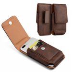 For Apple iPhone 5S 5 SE ~ Heavy Duty Leather Vertical / Horizontal Case Cover With Belt Clip Holster – Brown