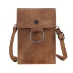 Bthdhk 6” Stylish PU Leather Small Crossbody Shoulder Bag with Strap for Women Smartphone – Brown