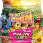 F.M. Brown’s Tropical Carnival Gourmet Macaw Food Big Bites for Big Beaks – Vitamin-Nutrient Fortified Daily Diet with Probiotics for Digestive Health