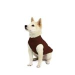 Gooby – Stretch Fleece Vest, Pullover Fleece Vest Jacket Sweater for Dogs, Brown, Small