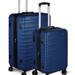 AmazonBasics 2 Piece Hardside Spinner Travel Luggage Suitcase Set – Navy