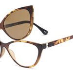 Readers.com Reading Glasses: The Vega Polarized Magnetic Reading Sunglasses Reader, Plastic Cat Eye Style for Women – Brown Tortoise with Amber, 2.75