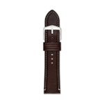 Fossil Men’s 24mm Leather Watch Band, Color: Dark Brown (Model: S241083)