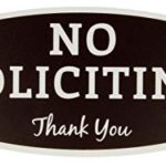 No Soliciting Sign – Digitally Printed Indoor/Outdoor Sign – Durable UV and Weather Resistant (Small – 2″ x 5″, Dark Brown with White Letters)